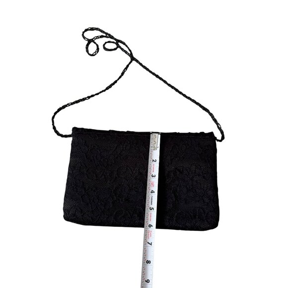 NINA Black Lace Cocktail Shoulder Bag Clutch - Picture 4 of 9